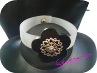 bracelet fleur noire
