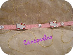 bracelet chaton rose